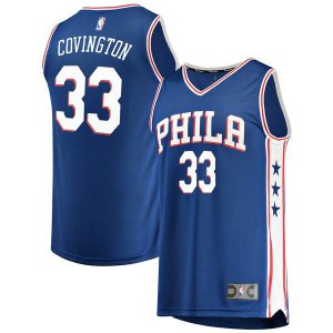 Camiseta Robert Covington 33 Philadelphia 76ers Icon Edition Azul Hombre